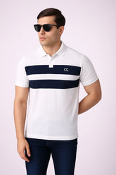Calven Kleen Men’s Branded Cotton PQ Shirt in White